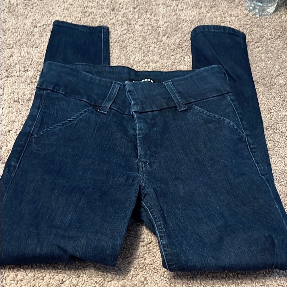 Express Blue Straight Leg Jeans